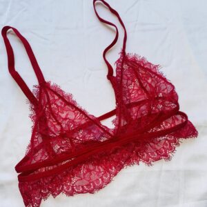 Red caged bralette